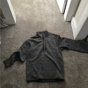 Patagonia Men's Charcoal Zip-Up Sweater